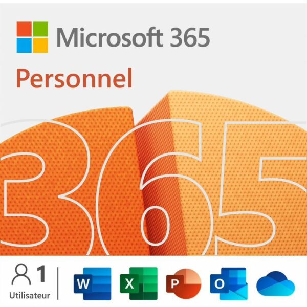 Microsoft 365 Personnel 1 utilisateur Abonnement 12 mois Téléchargement