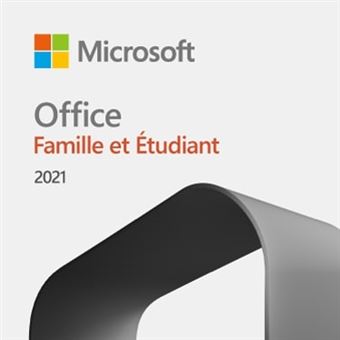 Microsoft Office Famille et Etudiant 2021 1 PC ou Mac Achat définitif Téléchargement